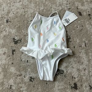 Ralph Lauren Baby Girl One Piece Swimsuit Size 3/6 Months Brand New